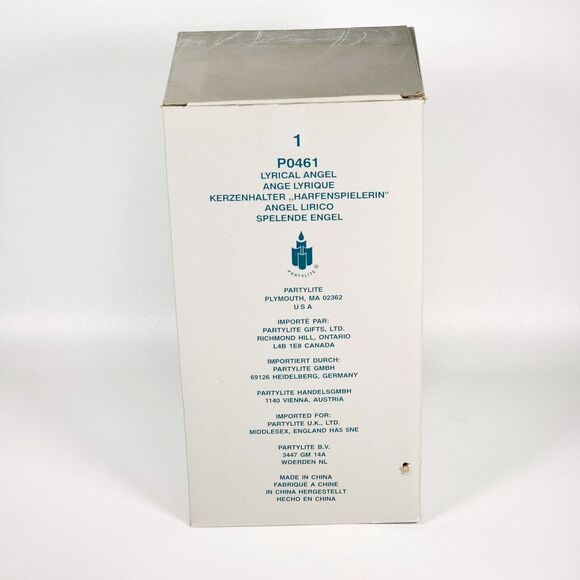 Partylite Bisque Lyrical Angel White Porcelain Taper Candle Holder P0461 - Picture 14 of 15